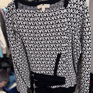 Michael Kors Black and White Logo Sweater & pant set